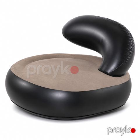 Yumşaq kreslo FN34, eko dəri, qara, 115x100x75 sm — Bakı