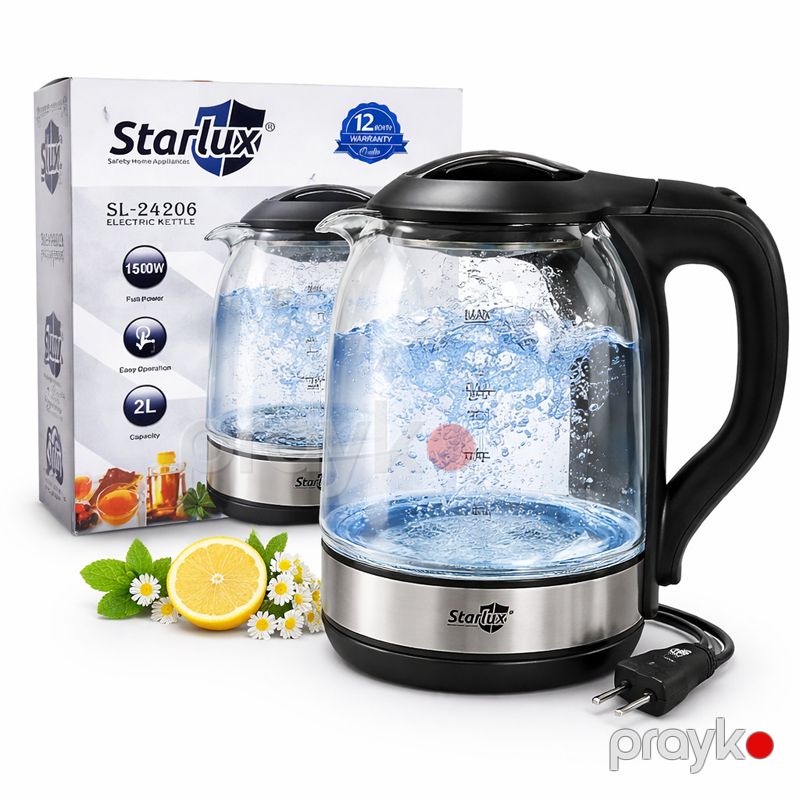 Starlux SL-24206 - Elektrikli Çaydan Avtomatik Söndürmə ilə 1500W Güc 2 Litr Tutum — Elektrik çaydanları və termoslar, Bakı (2)