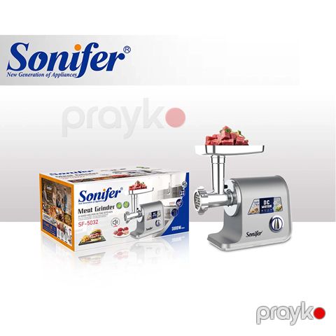 Sonifer SF-5032 Çoxfunksiyalı Ətçəkən Maşın Elektrikli Ət Maşını 3000 W — Bakı