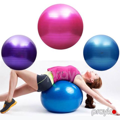 Pilates Topu Yoga Pilates Aerobik Gimnastika Topu 65 sm Pilates Ball Fitness Məşq Rehabilitasyon Plates Topu — Bakı