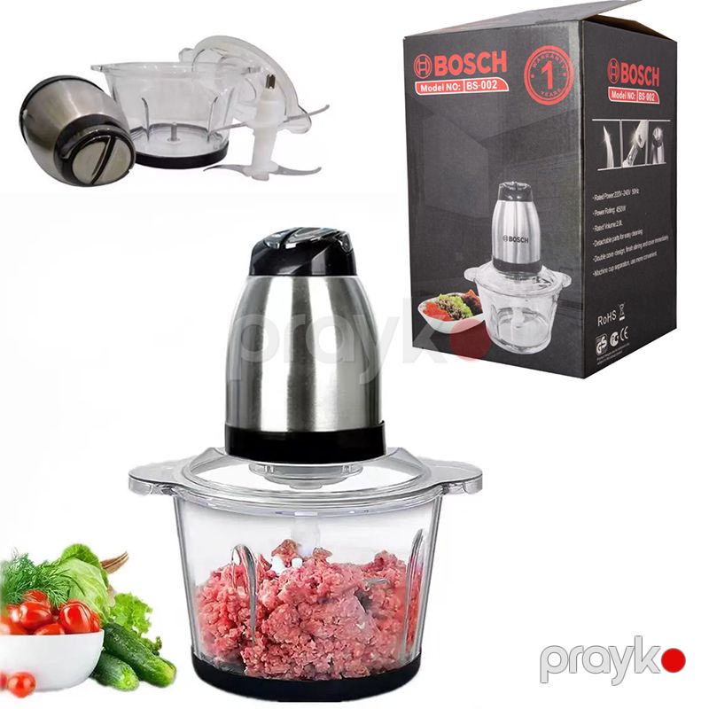 Yüksək Tezlikli Bosch Qida Parçalayıcı BS-002 Şüşə Dograyıcı Böyük Tutumlu Ətçəkən Blender Bosch Elektrikli Doğrayıcı — Blenderlər, xırdalayanlar və mikserlər, Bakı (2)