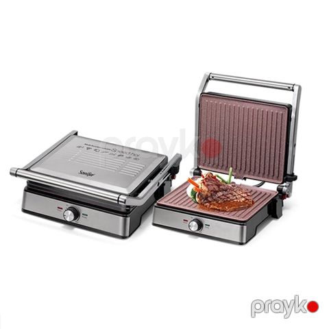 Sonifer SF-6145 Çoxfunksiyalı Elektrikli Toster Sendviç Biftek Izgara Hazırlayıcı 2000W — Bakı