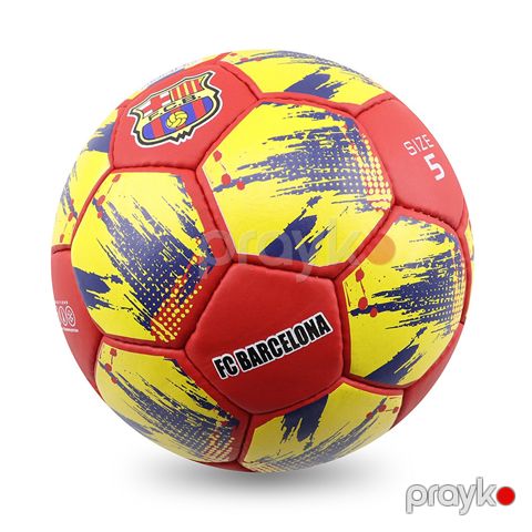 5 Razmerə Sahib FC Barcelona Futbol Topu Sarı Qırmızı Dizaynda Barcelona Dözümlü Kamanda Futbol Topu — Bakı