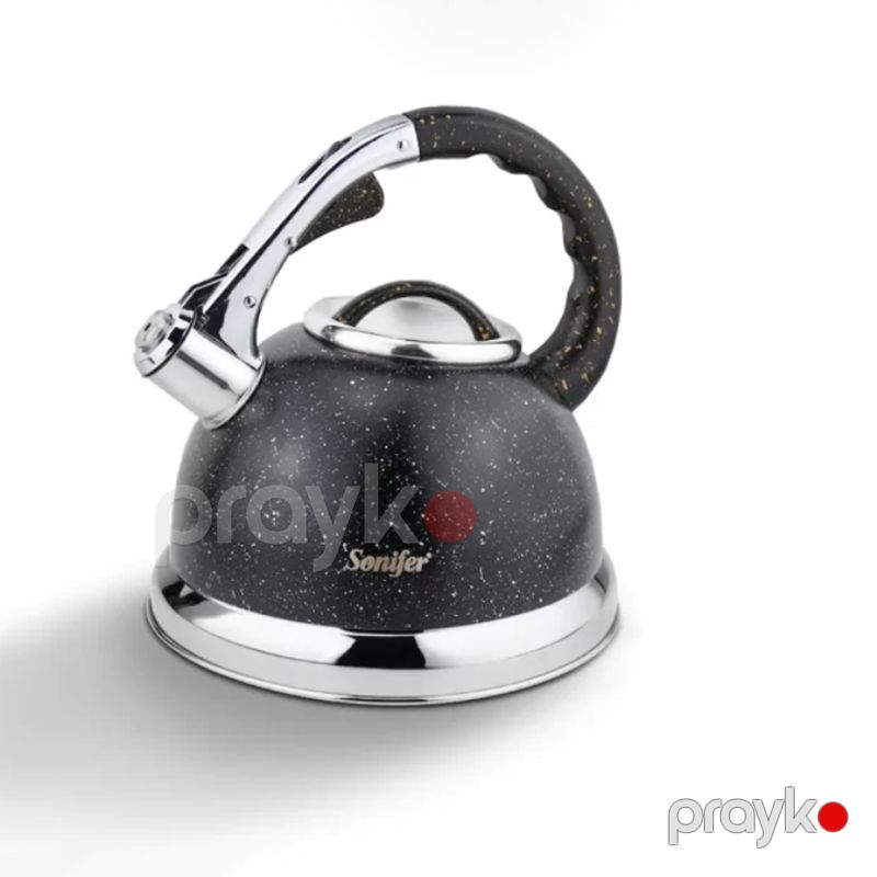 Çaydan Sonifer SF-2503 Kettle Sonifer Çaydanı 3,5 l, Fısıltılı Paslanmayan polad Qara mərmər Çaydan Fit Çalan Qəhvə Çaydanı — Çaynikler və qəhvə qabları, Bakı (2)