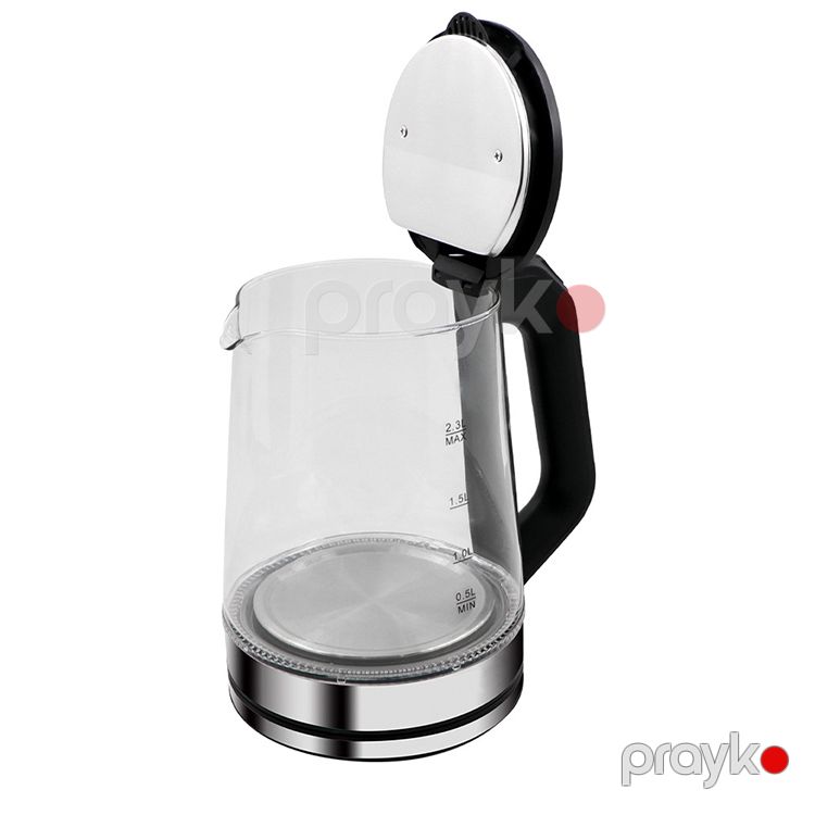 Elektrikli Çaydan Kettle Haeger HG-7846 Paslanmaz Polad, Şüşə Led İşıqlı 2.3L Tutum — Elektrik çaydanları və termoslar, Bakı (3)