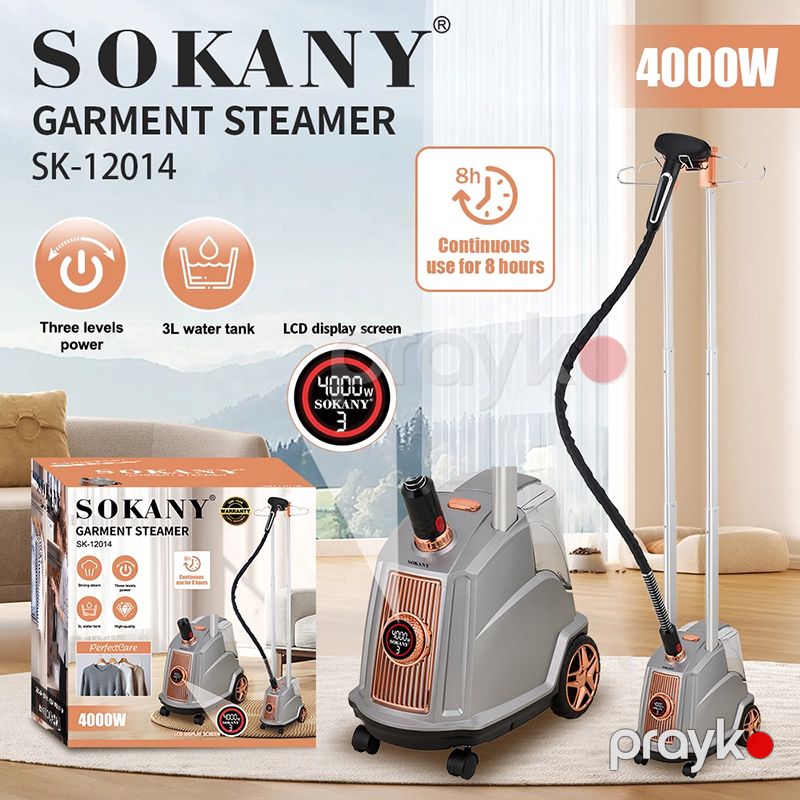 Sokany 4000W 3L Buxarlı Ütü Model SK-12014 sürətli qızdırıcı əl şaquli asma paltar buxarlandırıcı — Ev texnikası, Bakı (2)