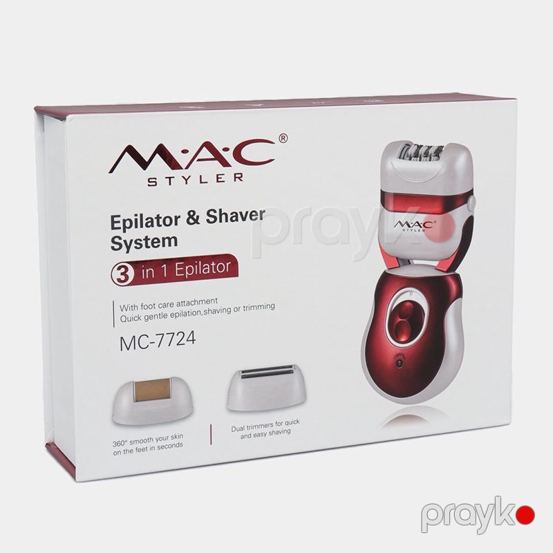 MAC Styler 3-ü 1-də Epilator MC-7700 Simsiz Bədən Epilatoru Qadınlar Üçün Dəst Epilyasiya Cihazı — Usturalar, trimmerler və epilyatorlar, Bakı (7)