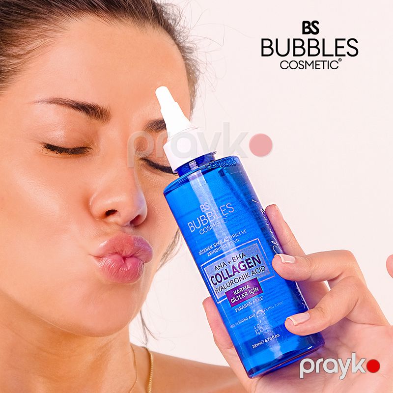 Bs Bubbles Cosmetic Qarışıq Dərilər Üçün Collogen Tonik Hyalornik Acid Colagen+aha+bha Üz Yuma Geli 200ml — Gözəllik və səhiyyə, Bakı (5)