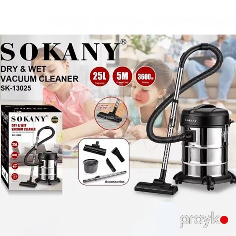 Sokany SK-13025 2-si 1-de Elektrik Süpürgesi 25L 3600W Gücündə Döşəmə Tozsoranı 220V — Tozsoran, Bakı (6)