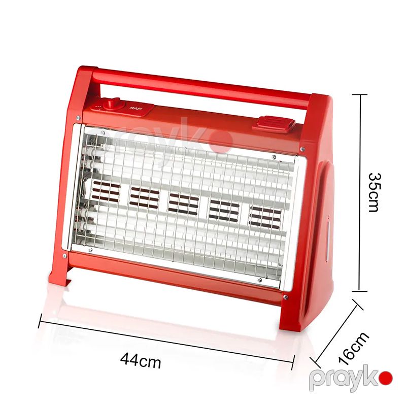 Elektrikli 2400 Watt Qtaq Qızdırıcılar Qırmızı Rengli Kvadrat Dğşəmə Qızdırıcısı RAF R.1175 Portativ İsidici Kumtel — Isıtıcılar və isı ventilatorları, Bakı (5)