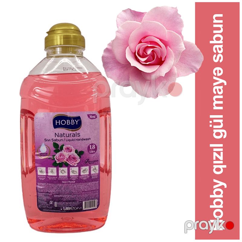 Yeni Mayə Sabun Hobby Qızılgül 1.8 l Hobby Sıvı Sabun Naturals Maye Əl Yuma Sabunu — Gözəllik və səhiyyə, Bakı (2)