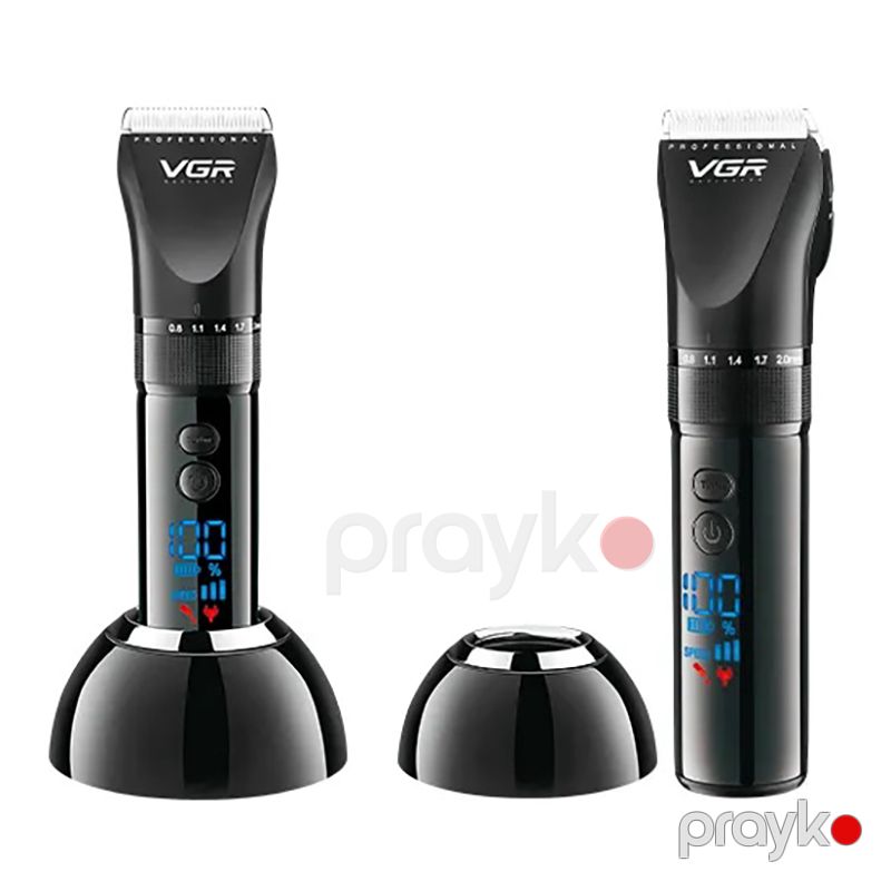Yüksəsk Keyfiyyətli VGR V-049 Trimmer, LED Ekrana Sahib Kişi Üçün Saç Kəsmə Maşını Aşağı Səs Gücü Və Seramik Bıçaq — Usturalar, trimmerler və epilyatorlar, Bakı (2)