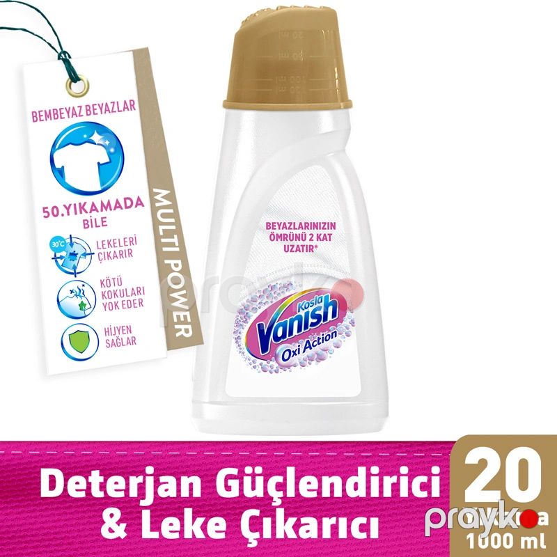 Vanish Kosla White Ləkə Təmizləyici Qızıl Maye 1000 ml Ağlar Üçün Ləkə Təmizləyici — Mallar, Bakı (3)