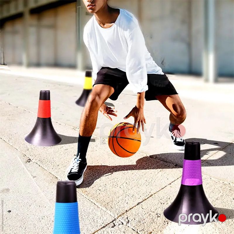 Rezin Üzlüklü Oval Konus 23sm Korroziyaya Davamlı İdman Məşq Konusu Futbol Təlim Konusu — İdman, hobi, istirahət, Bakı (5)