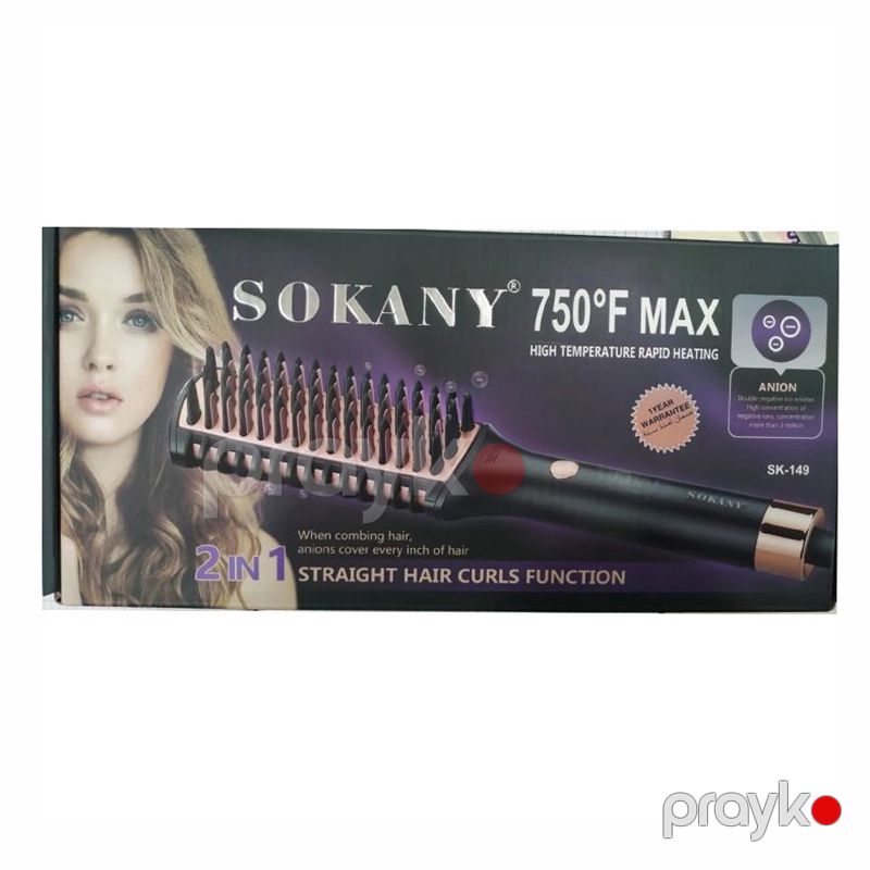 Sokany SK-149 Elektrikli Saç Düzləşdirici Fen Daraqlı Saç Düzləşdirici — Fən, Bakı (3)