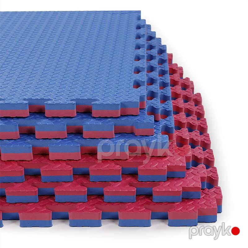 Smart Sports Medıa Tatami Xalçası Qırmızı və Mavi İki Üzlüklü 2.5sm Puzzle Döşəmə Matı — İdman, hobi, istirahət, Bakı (2)