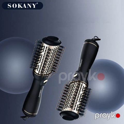 Sokany 2-si 1 Arada Hava Fırçası 1200W Gücə Məxsus Elektrikli Saç Düzləşdirici 2 Səviyyəli Temperatur — Bakı