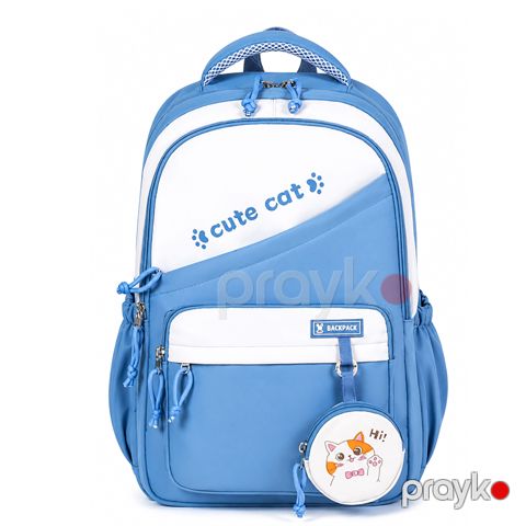 Cute CAT Məktəbli Bel Çantası Mavi/Ağ — Bakı