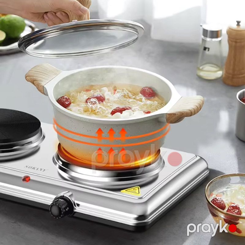 Sokany SK-5112 Çoxfunksiyalı Elektrikli İki Ocaqlı Qızdırıcı Soba Plitə 2000W — Plitələr, Bakı (3)