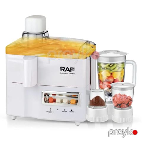 4-IN-1 Şirəçəkən RAF 1.25L R.2819W - 220V Mətbəx Kombaynı RAF R.2819 Şirəçəkən RAF R.32819W R.2819 700W — Bakı