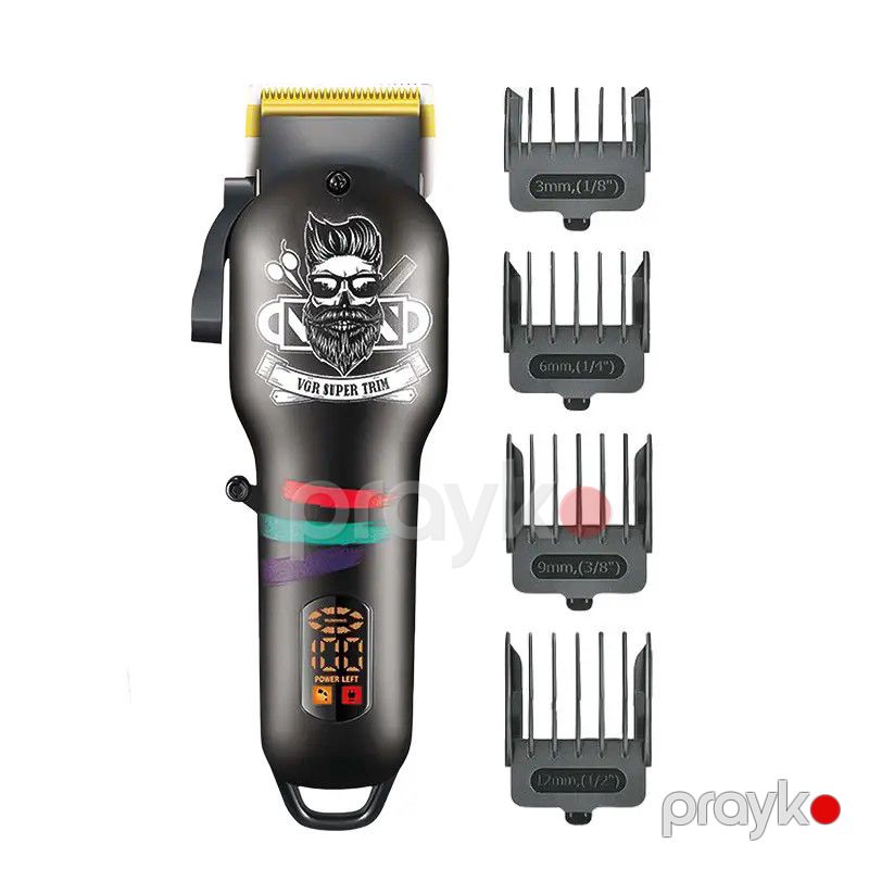 VGR Salon Series Professional Rəqəmsal Displey Trimmer Simsiz Elektrikli Saç Kəsmə Makinası 2000mAh 180deq İşləmə Qabiliyyət — Usturalar, trimmerler və epilyatorlar, Bakı (4)