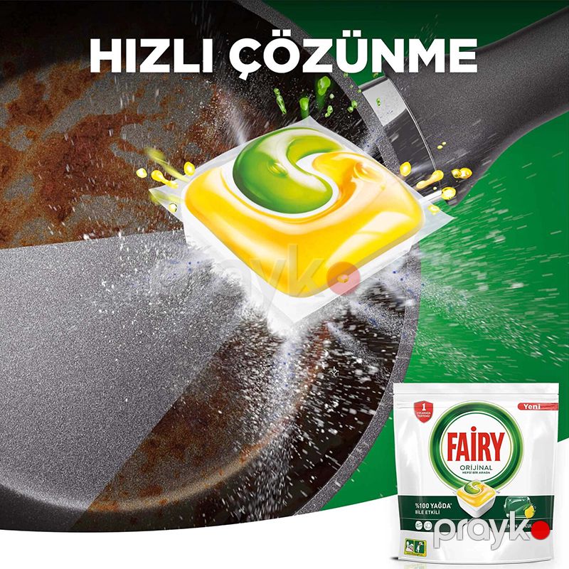 Fairy Limon Qoxulu Qab Yuyucu Kapsul 60 ədəd Bulaşık Makinesi İçin Yuyucu Deterjan Kapsülü — Mallar, Bakı (4)