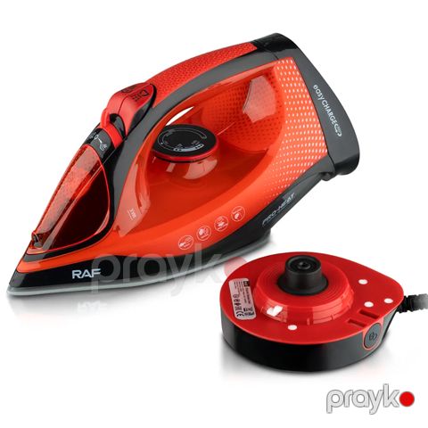RAF Elektrikli Professional Buxar Ütü 2600W Çıxarıla Bilən Seramik Altlıq — Bakı