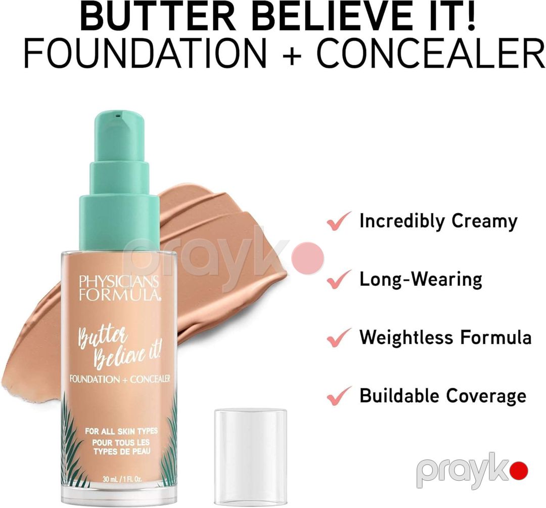 Tonal krem Physicians Formula Butter Believe It Foundation + Concealer Light 30 ml - Zarif Beauty Store 000396 — Mallar, Bakı (3)