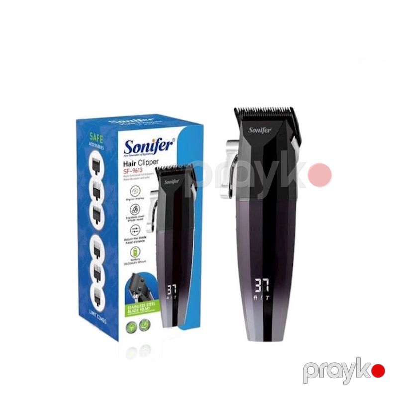 Sonifer SF-9613 Almaz Görünüşlü LCD Rəqəmsal Displey Bərbər Saç Kəsmə Maşını Elektrikli Portativ Kişi Saç Təraş Qayçıları — Usturalar, trimmerler və epilyatorlar, Bakı (4)