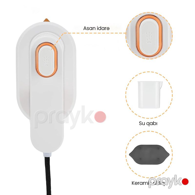Portativ Qatlana Bilən RAF Buxarlı Ütü 38 W Gücündə Elektrikli Mini Buxar Ütüsü Yapışmaz Demir Paltar Ütüsü — Ev texnikası, Bakı (3)
