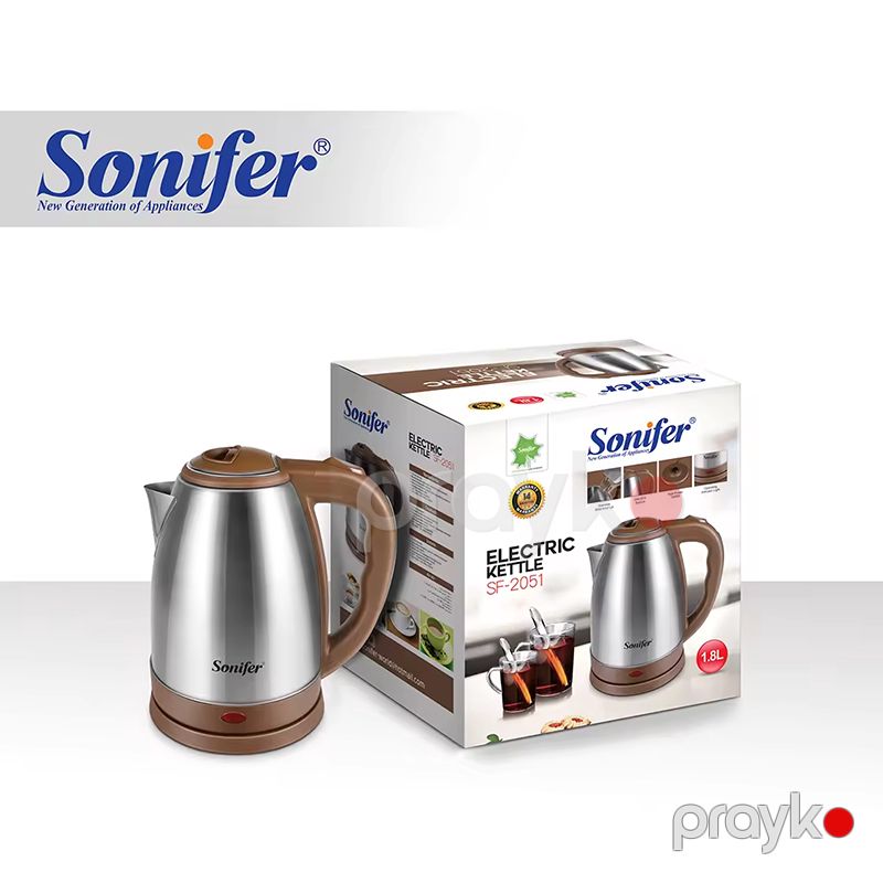 Sonifer SF-2051 Elektrikli Çaydan Paslanmaz Polad Çaydan 1500W — Elektrik çaydanları və termoslar, Bakı (6)