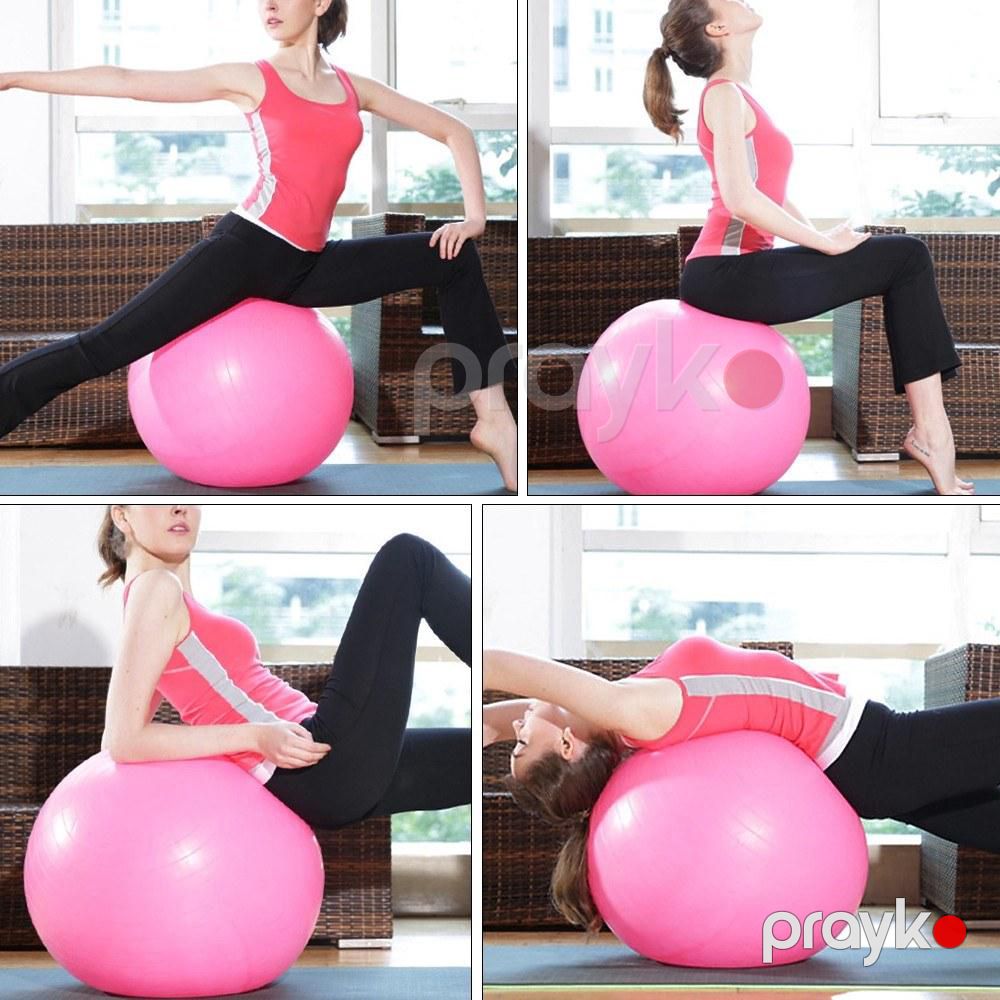 Pilates Topu Hava Nasosu Daxil 75sm Pilates Yoga Topu Jimnastik Topu 75sm Fitness, Yoga, Filates, Hamilelik Oturma Topu — Fitness və yoqa, Bakı (5)