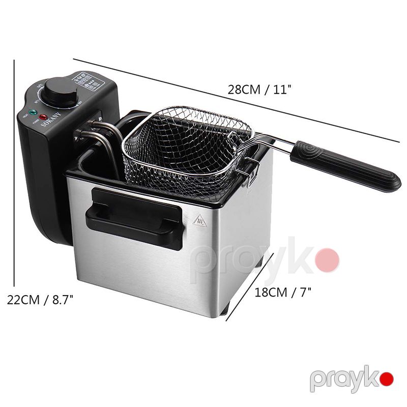 Sokany WJ-804 Fritöz Elektrikli Qızartma Sobası Termostat Fri Aparatı — Soba və qrillər, Bakı (3)