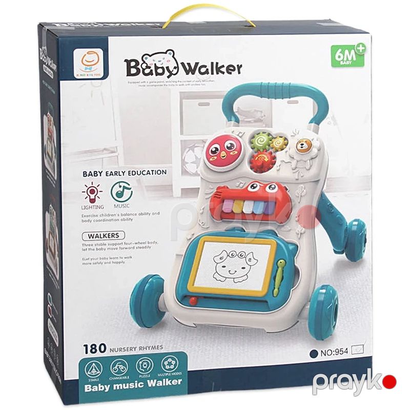 Baby Walker No. 954 - Uşaq Üçün Gəzinti Arabası (Melodiyalar, Piano, Dişli Çarxlar, Rəsm Lövhəsi) — Oyuncaqlar, Bakı (2)