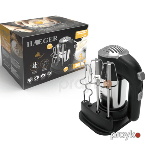 Haeger HG-6678 5 Sürətli Əl Mikseri Erqonomik, Kompakt, 150Vt — Bakı