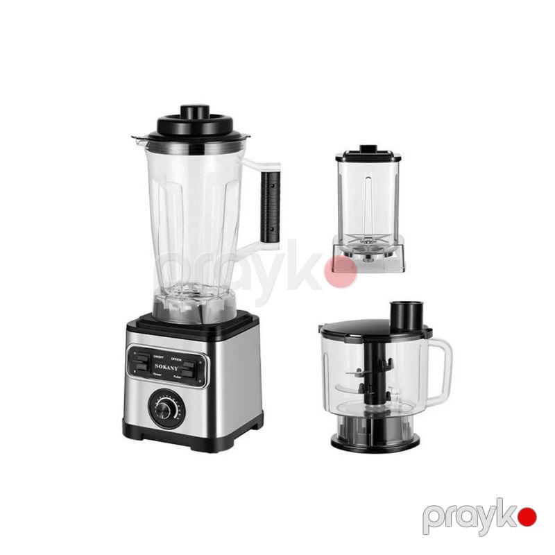 Çoxfunksiyalı blender 3-ü 1-də Sokany SK-3333 6600 W Sokany 3L böyük tutumlu çoxfunksiyalı yemək prosessoru — Blenderlər, xırdalayanlar və mikserlər, Bakı (3)