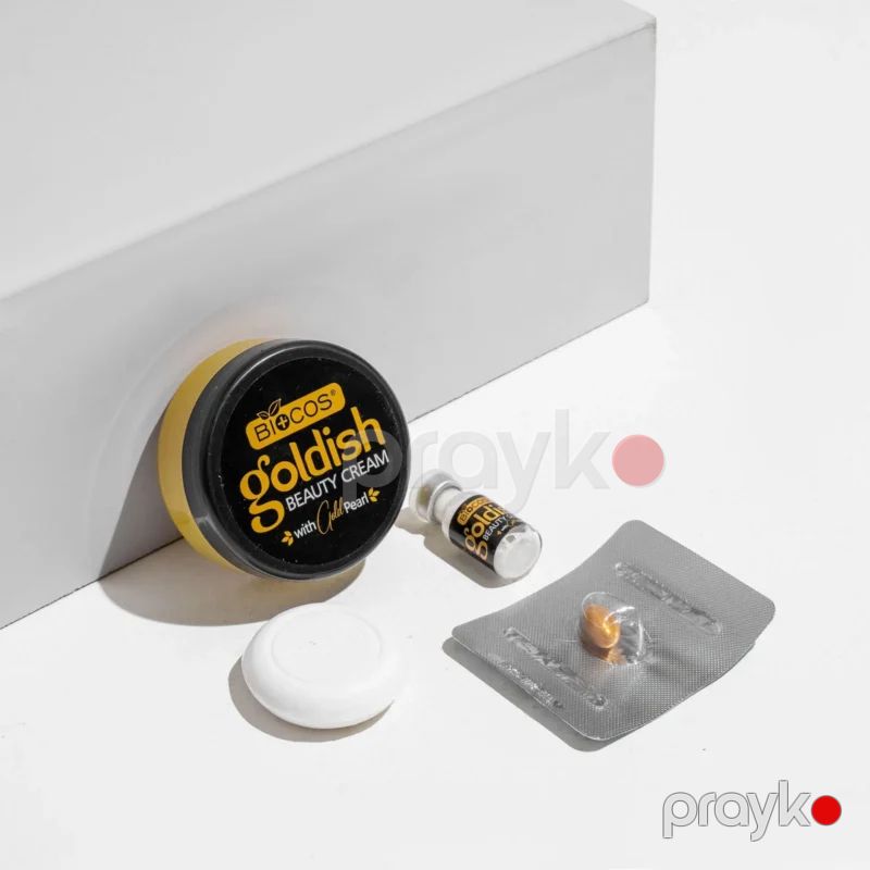 Bıocos Goldish Beauty Cream with Gold Pearl – Qızıl Mirvari Tərkibli Üz Baxım Dəsti — Gözəllik və səhiyyə, Bakı (2)