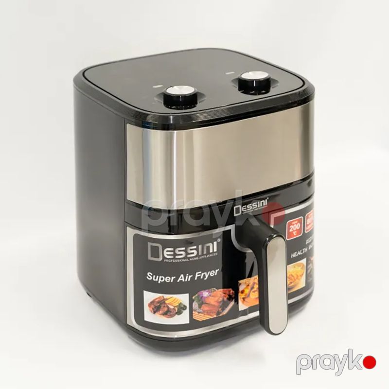 Elektrikli Dessini Professioal Hava Fritözü Prime 733 Qrilli Hava Fritöz 1500W Gücündə Qara Rengli Airfrey — Digər mətbəx texnikası, Bakı (2)