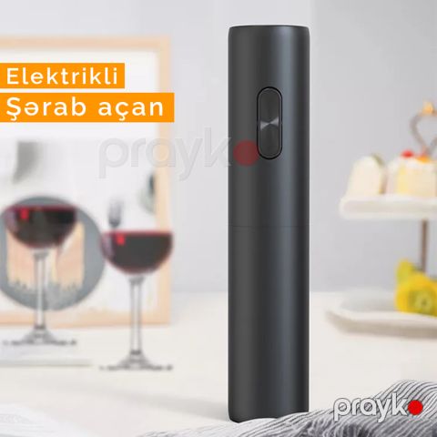 Avtomatik elektrikli şərab şüşəsi açan batareya ilə işləyən şərab açıcı — Bakı