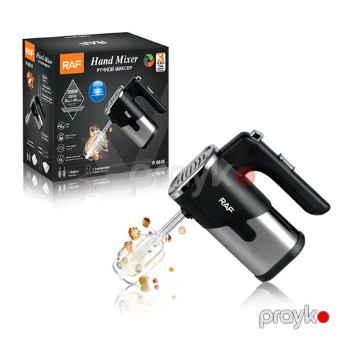 RAF R-6630 Çoxfunksiyalı Portativ Mikser Yumurta Çırpıcı Qarışdırıcı Xəmir Qarışdırıcı Mikser 300W — Bakı