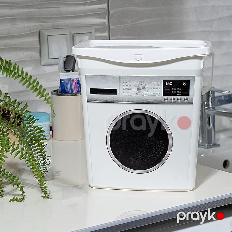 10 L Tutumlu Yuyucu Toz Deterjan Qabı Plastik Paltaryuyan Formalı Yuyucu Toz Saxlama Qabı — Mallar, Bakı (4)