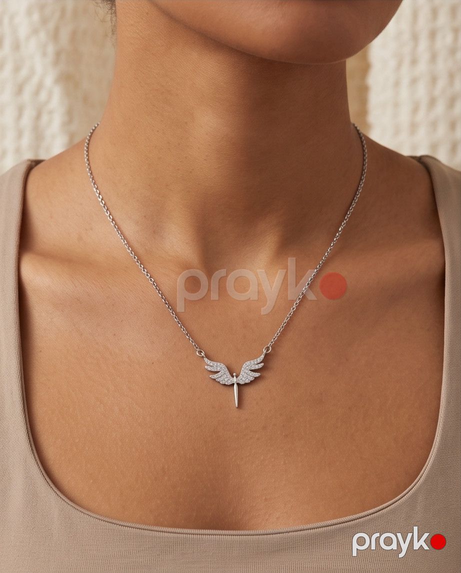 Boyunbağı 13090 qadınlar üçün, paslanmayan polad, gümüşü, 11 mm — Mallar, Bakı (2)