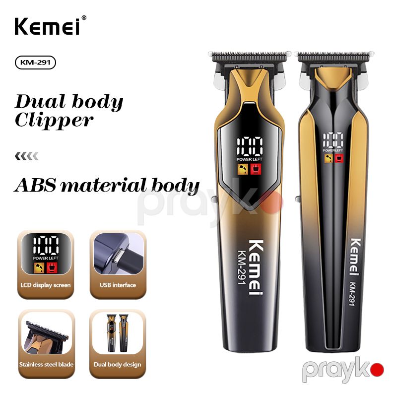Kemei Km-291 - Trimmer Saç Kəsicisi 5w 7000RPM 1200mAh Li-batareyalı Saç Saqqal Baxım Maşını — Usturalar, trimmerler və epilyatorlar, Bakı (2)