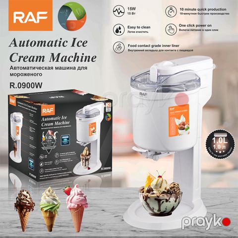 RAF R.0900 Avtomatik Dondurma Maşını 1L Elektrikli Yumşaq Servisli Desert Maker Dondurma Hazırlayıcı — Bakı