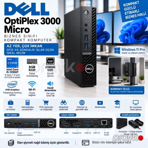 Dell OptiPlex 3000 Micro — Bakı