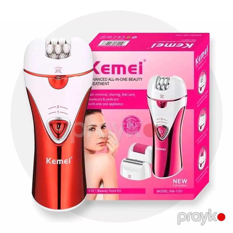 3-ü 1-də Kemei Epilator Suya Davamlı Peşəkar Üz Bədən Epilyatoru İki Sürətli Effektiv Tük Təmizləyici Epilyator — Usturalar, trimmerler və epilyatorlar, Bakı (7)