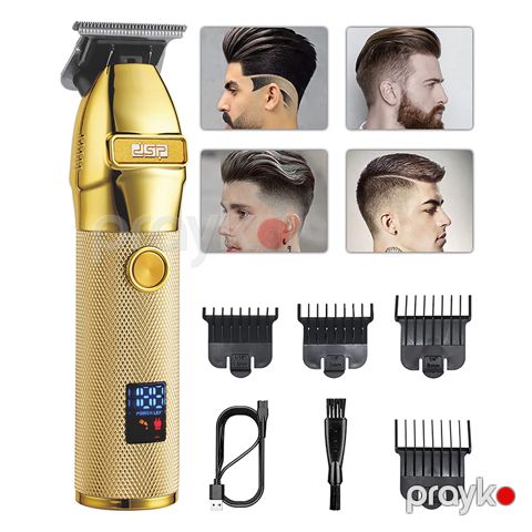 Professional Elektrikli DSP Saç Kəsici Güclü Bərbər Saç Təraş Maşını Təkrar Doldurulan Led Ekran T Trimmer — Bakı