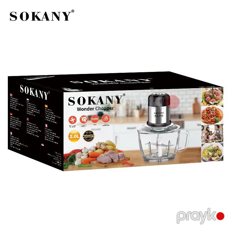 Çoxfunksiyalı Sokany Elektrikli Blender 800W İki Sürət Ayarlı Güclü Ət Çəkən Maşın Yüksək Səmərəli Qida Doğrayıcısı — Blenderlər, xırdalayanlar və mikserlər, Bakı (6)