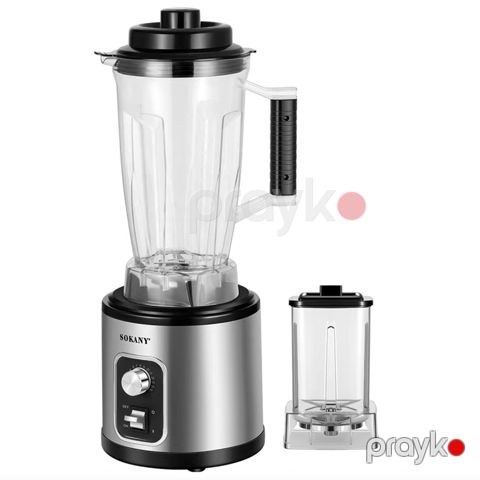 Sokany SK-6666 - 2-i 1-də Paslanmayan Polad Bıçaqları olan Çox Məqsədli Qarışdırıcı Blender 6600 W Güc — Bakı