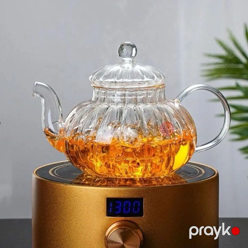 Şüşə Çaynik Çıxarıla Bilən Filtrli Dəm Çayniki 600 ML — Çaynikler və qəhvə qabları, Bakı (2)